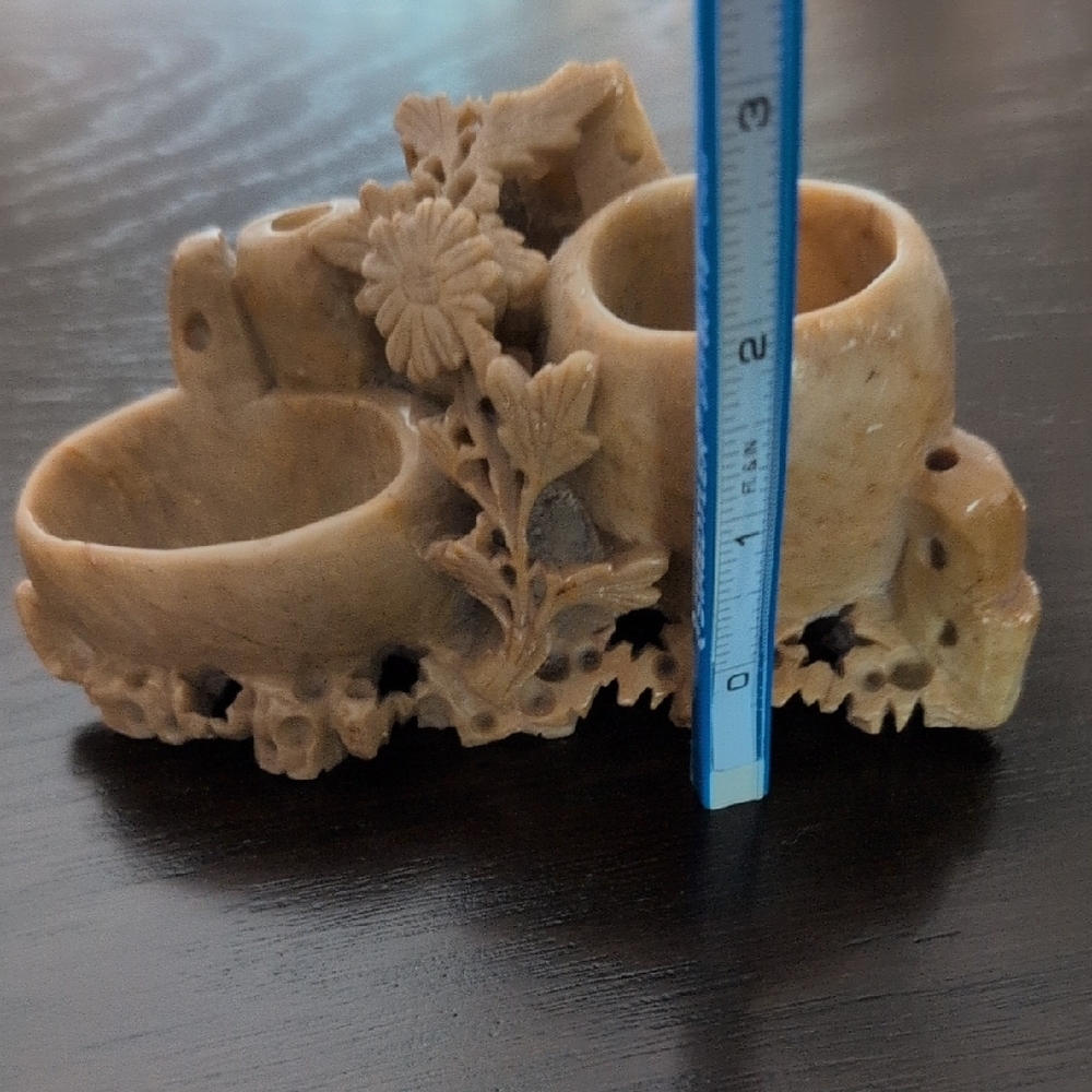Carved Stone Floral Holder - Picture 10 of 10